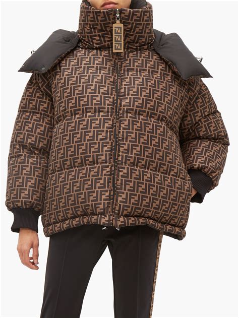 women's fendi puffer jacket|Fendi raglan puffer jacket.